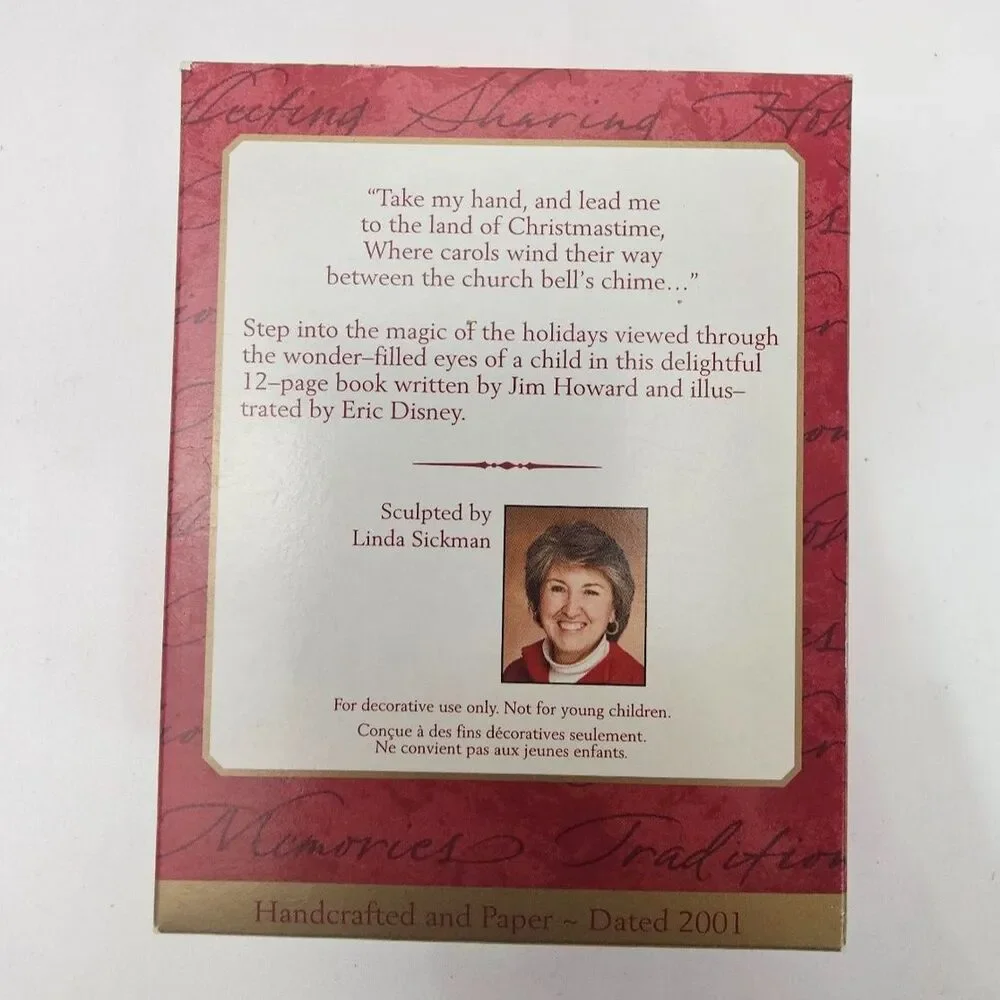2001 Hallmark Keepsake The Land of Christmastime Book Ornament QX8282 w/ Box